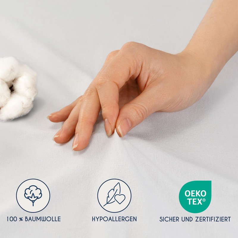Dreamzie Premium topper fitted sheet, 140 x 200 cm, 160