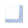 Caspari Linen Border Paper Cocktail Napkins in Light Blue -