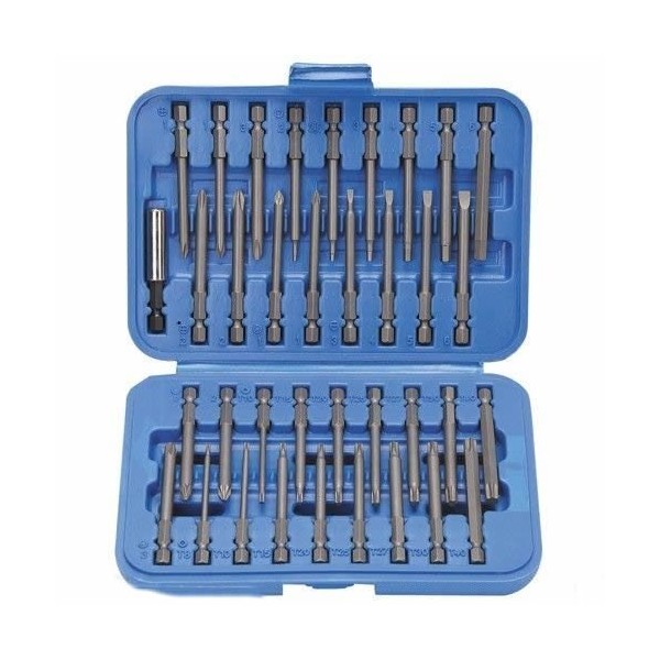 36 Piece 3" Long Screwdriver Bit Set Hex; Pozi; Torx;
