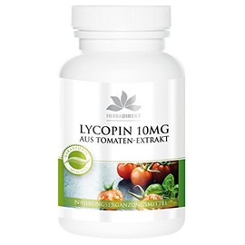 Lycopin Kapseln 10mg - hochdosiert - aus Tomaten-Extrakt - vegan - 60 Kapseln| Herba Direkt
