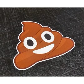 L1G Emoji Poop STICKER DECAL MADE IN USA JDM Car Laptop Locker Window Funny