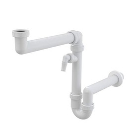 Alcaplast A872P Space Saving Siphon, White