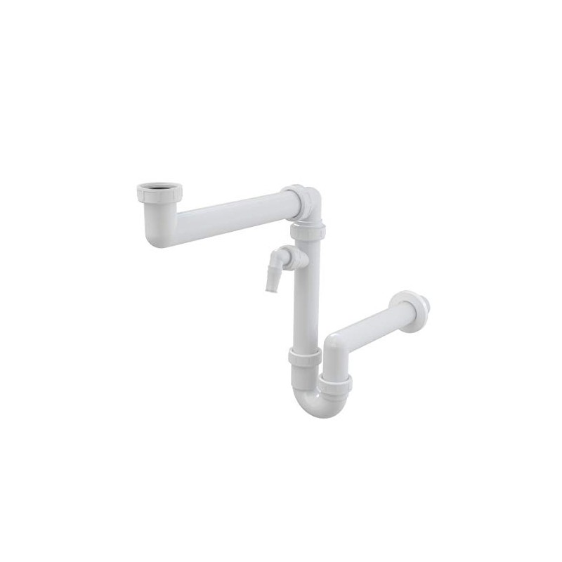 Alcaplast A872P Space Saving Siphon, White