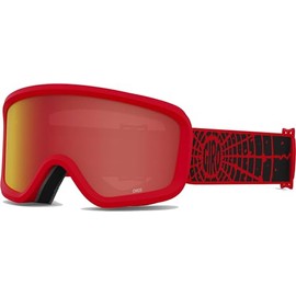 Giro Chico 2.0 Toddler Ski Goggles - Snowboard Goggles for Kids, Boys & Girls 2-4 - Red Solar Flair Strap w/Amber Scarlet Lens