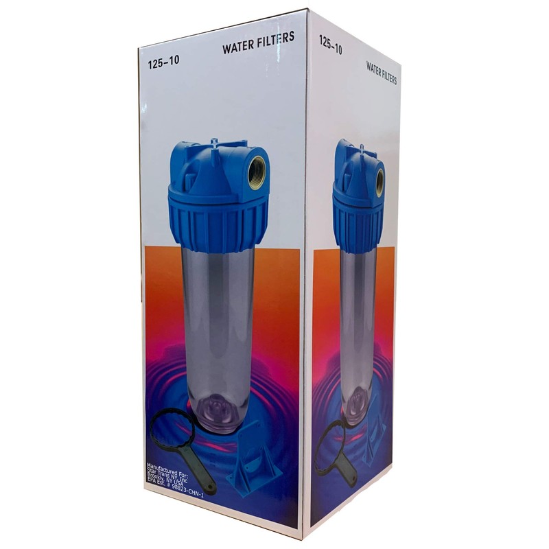 10 Inches Clear Standard Transparent Whole House Water Filter System