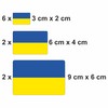 Generisch Set of 10 Ukraine Flag Stickers, Car Sticker