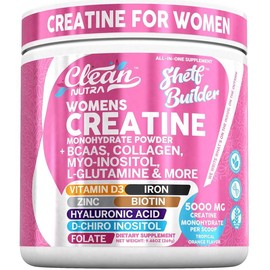 Creatine for Women | Creatine Monohydrate + BCAA Powder Myo-Inositol Collagen Biotin Hyaluronic Acid Folate L Glutamine Vitamin D3 Iron Zinc D-Chiro:_3 Bottles (Save 15% + Free S&H)