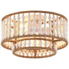 VANZARLA Boho Flush Mount Light Fixture Farmhouse, 3-Light Rustic Hallway