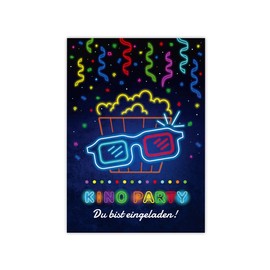 8 Invitation Cards Including 8 Envelopes Children's Birthday Cinema Party Girls Boys Invitation Boys Birthday Girls Birthday Girls Birthday