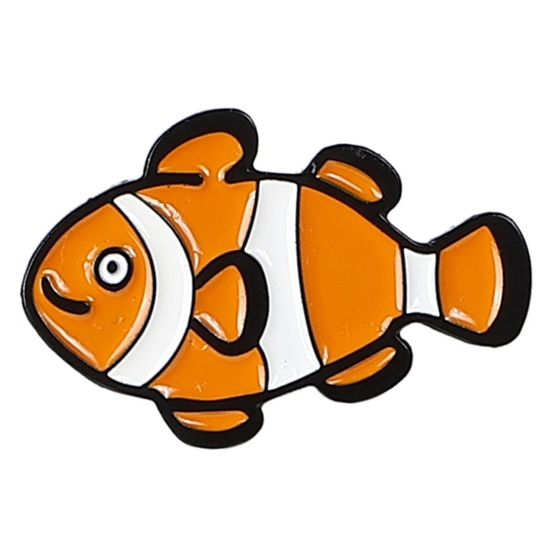 Don Flyee Clownfish Fish Sea Life Octopus Funny Pin Badge