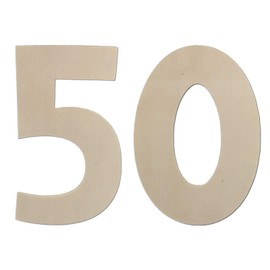 Deko Zahlen - Geburtstagsdeko 50 Geburtstag aus Holz - Ideale Geburtstag Geschenkideen oder als Party Tischdeko (20 cm)