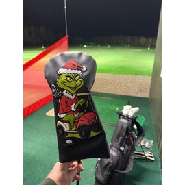 Christmas Humour Golf Driver Headcover – Premium PU Leather Holiday Edition