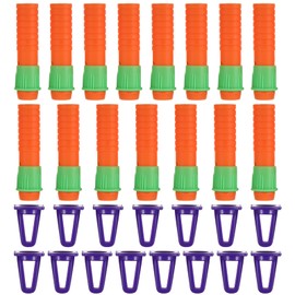 TEHAUX 15pcs Oil Pastel Extender, Crayon Holder, Oil Painting Stick Extender, Art Pencil Lengthener, Plastic Chalk Holder Drawing Crayon Cap for School Office Supplies