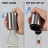 Esdiplot Stainless Steel Push Down Bottle Opener, 6-Pack Silver Beer