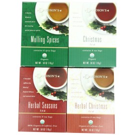 Davidson's Tea Assorted Christmas Teas, 8-Count Tea Bags (Pack of 12)