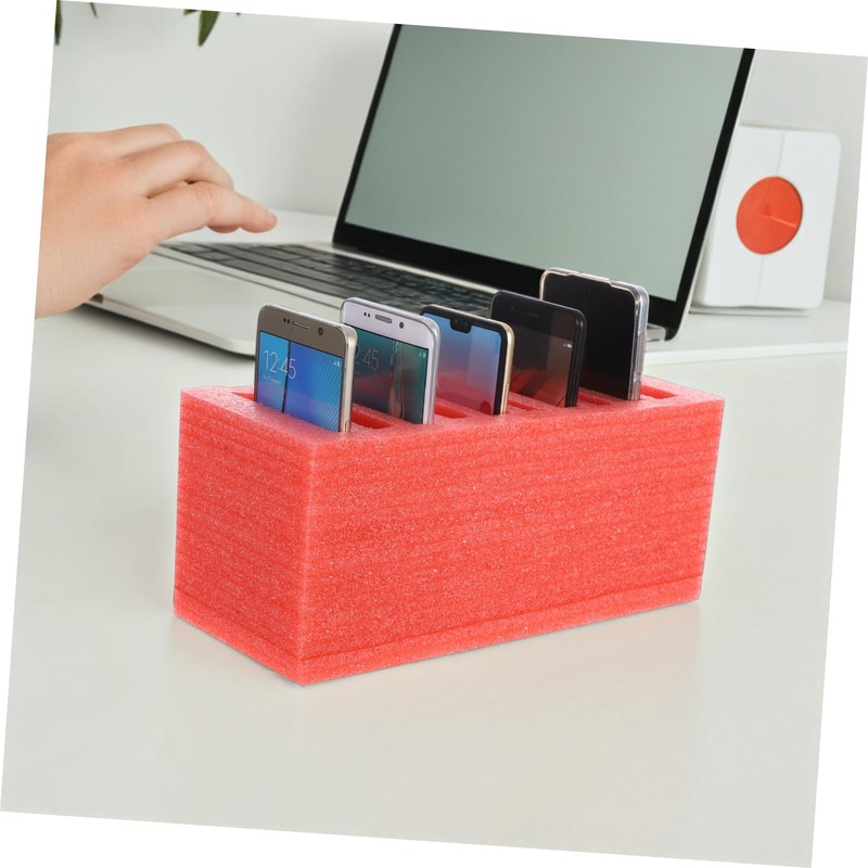 TEHAUX 10grids Cell Phone Storage Organizer Box Slot Desktop for