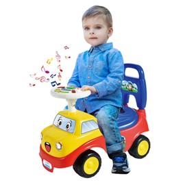 HAHONIA Ride On Cars for Kid, Sliding Walking Car with Music & Underneath Storage, Ride On Toy for 36 Months + Toddlers 51×25×45cm