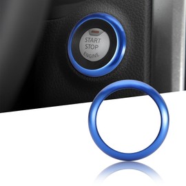 TOMALL Engine Start Stop Ring Trim Compatible with Nissan Altima 2013 2014 2015 2016 2017 2018 Car Interior Key Ignition Push Start Button Cover Aluminum Cap Decoration Accessories (Blue)