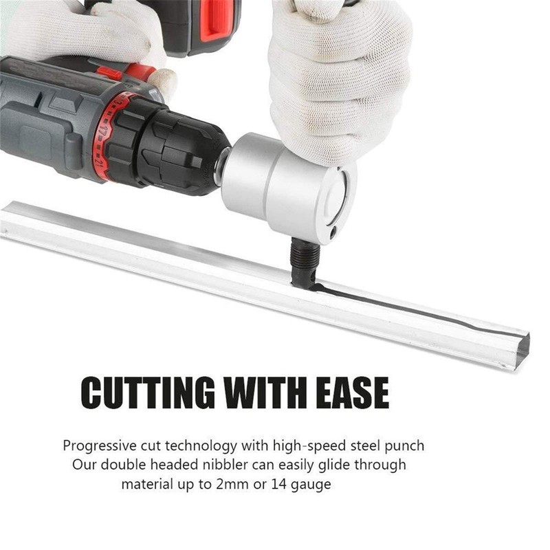 Double Head Sheet Metal Cutter, Versatile Metal Sheet Double Nibbler