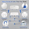 Ruiers 360° Swivel Shower Chair with Arms and Back