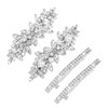 4 Pcs Rhinestone Hair Clips, Elegant Crystal Barrettes, Bridal Flower