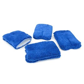 [Wheel Fingers] Microfiber Rim and Wheel Half Mitts (6" x 4.5" x 1") 4 Pack (Non-Split)