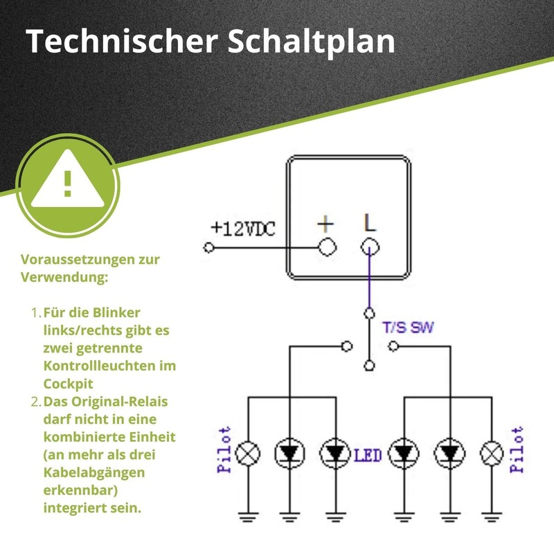 Binego® LED Relay Indicator Relay Motorcycle Quad Load Independent Indicator