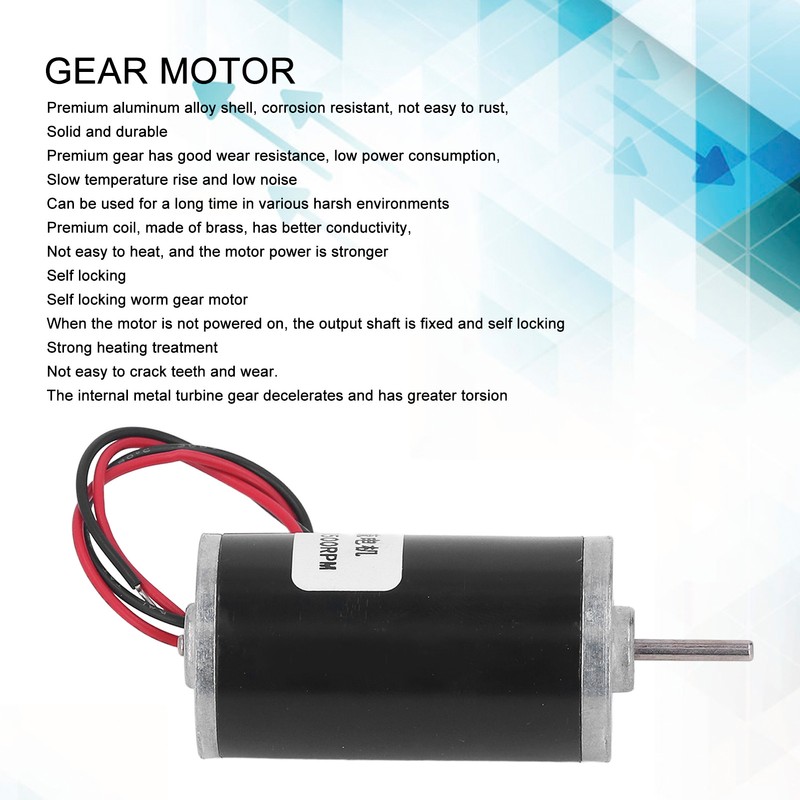 DC Gear Motor Self Locking Aluminum Shell Brass Coil Strong