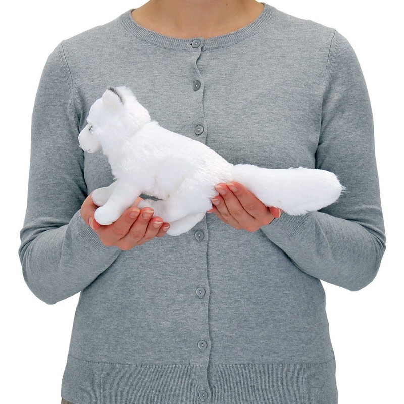 Carolata Arctic Fox Plush Toy (Sitting Series/Gentle Texture), Realistic Fox,