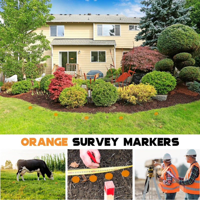 Silkfly 16 Pcs Survey Marker Low Profile Heavy Duty Galvanized