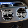 2PCS Rhinestone Dragonfly Car Dashboard Air Vent Trim Clips, Bling