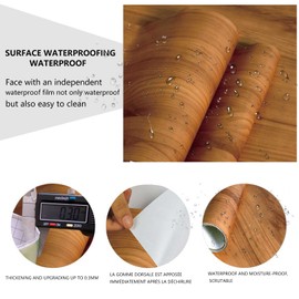 Tinkei 197" x 16" New Brown Wood Peel and Stick Wallpaper Wood Grain Shelf Liner Self Adhesive Film Textured Wood Panel Decorative Wall Covering Faux Vinyl Shelf Drawer Liner Cabinet Countertops