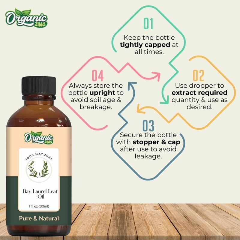 Organic Zing Bay Laurel Leaf (Laurus Nobilis) Oil | Pure