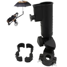 Universal Golf Push Cart Adjustable Umbrella Holder，Umbrella Fixed Bracket for Golf Cart,Universal Adjustable Durable Golf Trolley Umbrella Stand for Golf Push Cart Handles,baby Stroller, Wheelchair