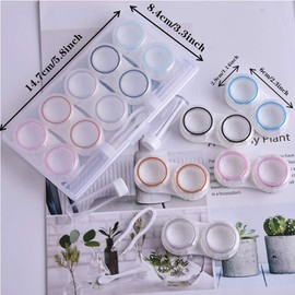 APZDFGIFCD Clear Contact Lens Case, Contact Lens Organizer Case with Carrying Travel Holder -10 Pack