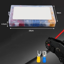 1500 Terminales De Presión En Frío, Caja De De Aislamiento, Conectores De Cables Eléctricos, Terminales De Conexión De Cobre Combinadas