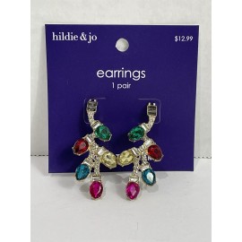HILDIE & JO BEAUTIFUL CHRISTMAS LIGHT BULBS STATEMENT EARRINGS NWT NEW F1
