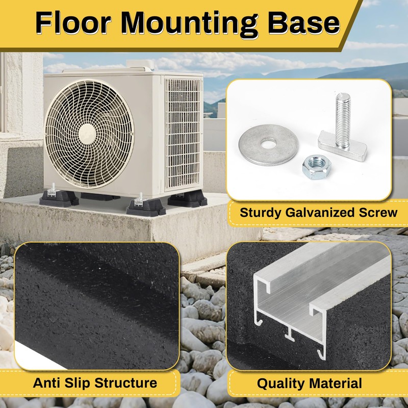 Powrocket Floor Mounting Base for Mini Split Air Conditioner,4 Pack