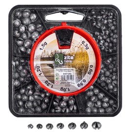 Zite Fishing Lead Shot Assortment 120 g - Shotlead for Fishing in Dispenser Tin - Fishing Lead Set for Clamping for Float Mounts and More