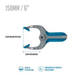 Ferrestock FSKPRS002 Pack Spring Clamps Non Slip Grip Swivel Jaws Extra Strong Spring Maximum Opening 65mm Depth 65mm