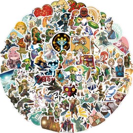 100pcs The Legend of Zelda Stickers Cartoon Cool Game Tears of The Kingdom Waterproof Stickers Car Bicycle Suitcase Computer Water Bottle Mobile Phone Stickers (LZ)
