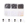 WOONEKY Nail Rhinestones Set Resin Flower Charms for Nail Art
