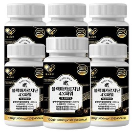 Lively Morning Peruvian Ginseng Black Maca 1966mg Black Macarginine 4 / 활기찬아침 페루 산삼 블랙마카1966mg 블랙마카르지닌 4X파워 1000mgx120정 한달분 야관문 흑마늘 아르지닌 HACCP인증, 1세트, 360회분