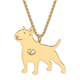DALANE Stainless Steel Cute Pug Dog Necklace 18k Gold-Plated Pendant Pets Puppy Jewellery Gifts for Women Girls Dog Lovers Charms, Stainless Steel, No Gemstone