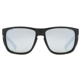 Uvex sportstyle 312, occhiali sportivi unisex, protezione laterale removibile, indice di filtrazione 4, black matt/silver, one size