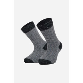 mam mısırlı Alpaca Wool Socks for Kids, Children's Alpaca Wool Winter 2 Pairs Socks - Soft, Warm, and Cozy Crew Socks for Kids (US, Alpha, One Size, Regular, 31-34, Grey Anthracite)