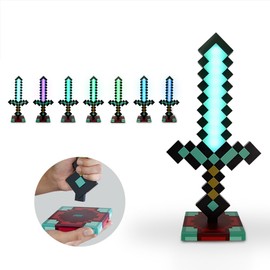 OVLENG Diamond Sword Lamp Carft Night Light Lamp for Gaming Desk or Bedside Table, 7 Adjustable Colour Modes, USB-C Powered