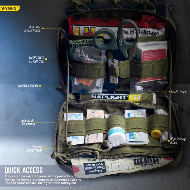 WYNEX Tactical Mag Admin Pouch, Molle Utility Tool Pouch EMT