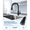 Kitchen Faucet Head Replacement with 15 Adapters - 3 Functions