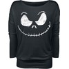 The Nightmare Before Christmas Jack Skellington Face Women's Long-Sleeved Shirt